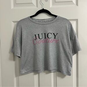 Juicy Couture (M) Super Soft Relaxed Crop Heather Gray Sleep Classic T-Shirt